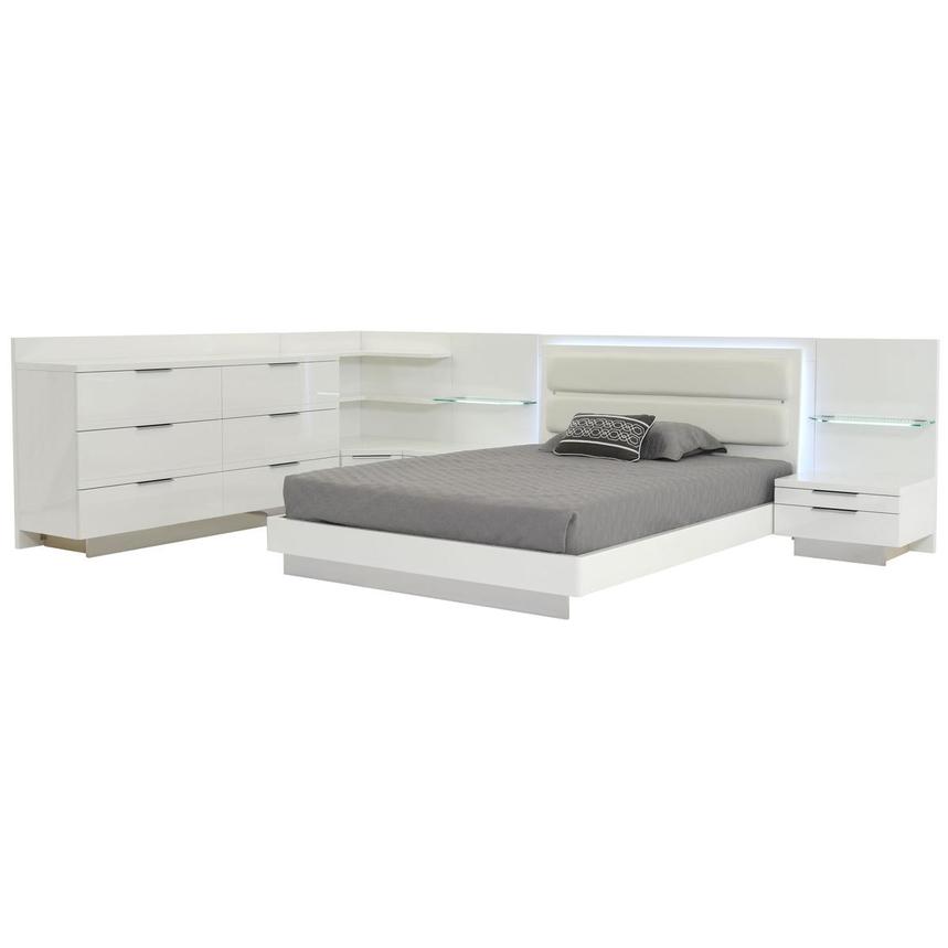 white nightstands and dresser