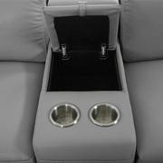 Charlie Light Gray Home Theater Leather Seating with 5PCS/3PWR  alternate image, 7 of 14 images.