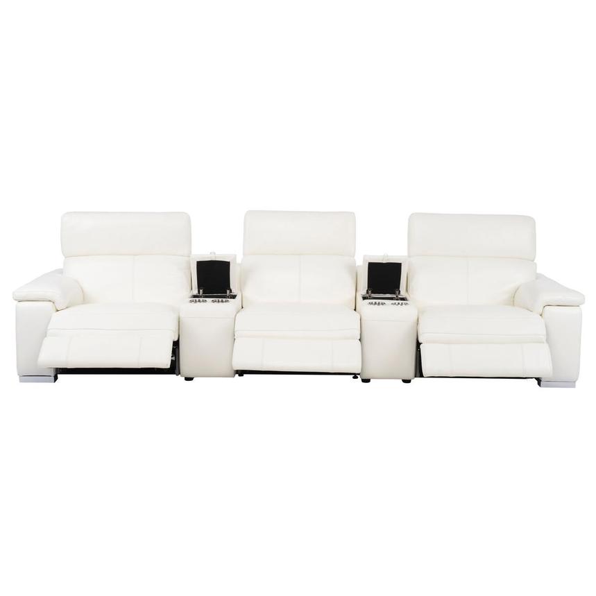 Charlie White Home Theater Leather Seating with 5PCS/3PWR alternate image, 3 of 11 images.