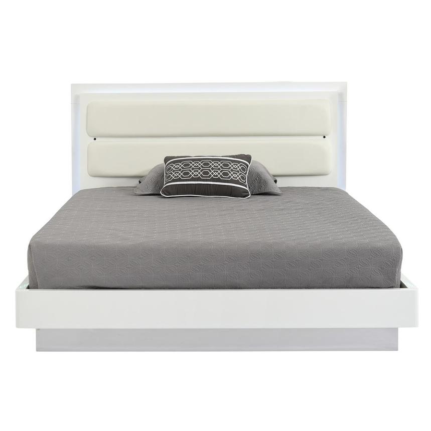 Ally White King Bed w/2 nightstands, dresser, & corner unit  alternate image, 2 of 5 images.