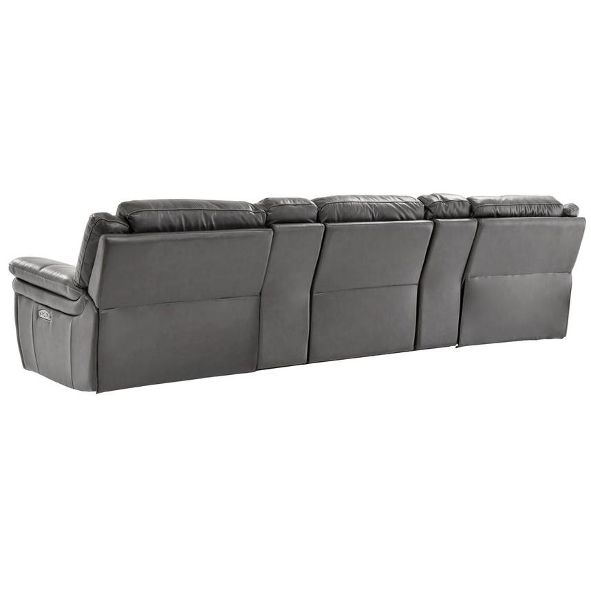 Stallion Gray Home Theater Leather Seating with 5PCS/3PWR  alternate image, 3 of 9 images.