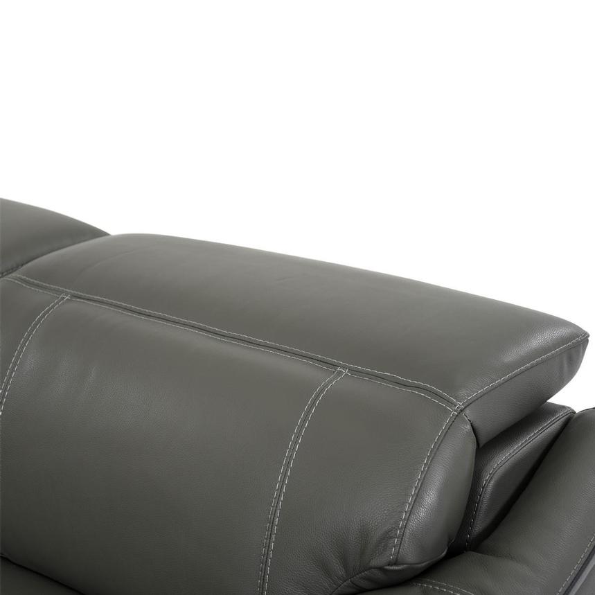 Austin Dark Gray Leather Power Reclining Sectional with 5PCS/3PWR  alternate image, 7 of 9 images.