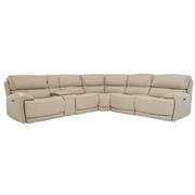 Cody Cream Leather Power Reclining Sectional with 6PCS/3PWR  main image, 1 of 8 images.
