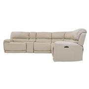 Cody Cream Leather Power Reclining Sectional with 6PCS/3PWR  alternate image, 3 of 9 images.