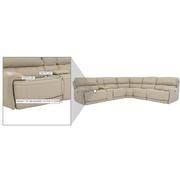 Cody Cream Leather Power Reclining Sectional with 6PCS/3PWR  alternate image, 8 of 9 images.