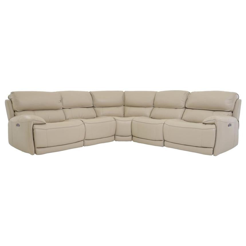 Cody Cream Leather Power Reclining Sectional with 5PCS/2PWR  main image, 1 of 7 images.