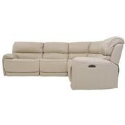 Cody Cream Leather Power Reclining Sectional with 5PCS/2PWR  alternate image, 3 of 7 images.
