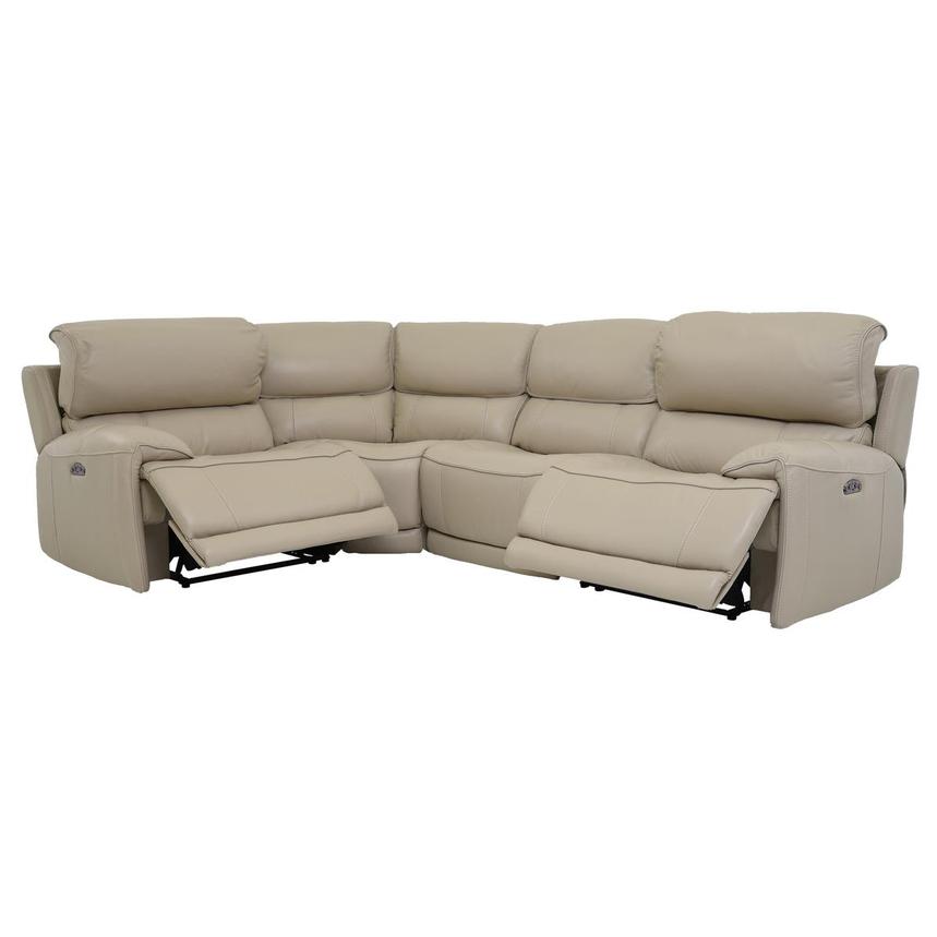 Cody Cream Leather Power Reclining Sectional with 4PCS/2PWR  alternate image, 2 of 7 images.