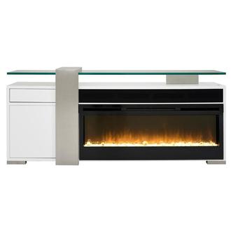 Totem White Electric Fireplace