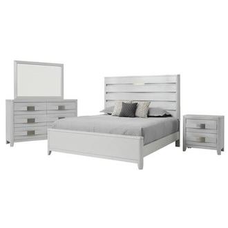 Contour White 4-Piece King Bedroom Set