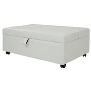 Pressley II White Twin Ottoman Bed w/Casters  alternate image, 2 of 9 images.
