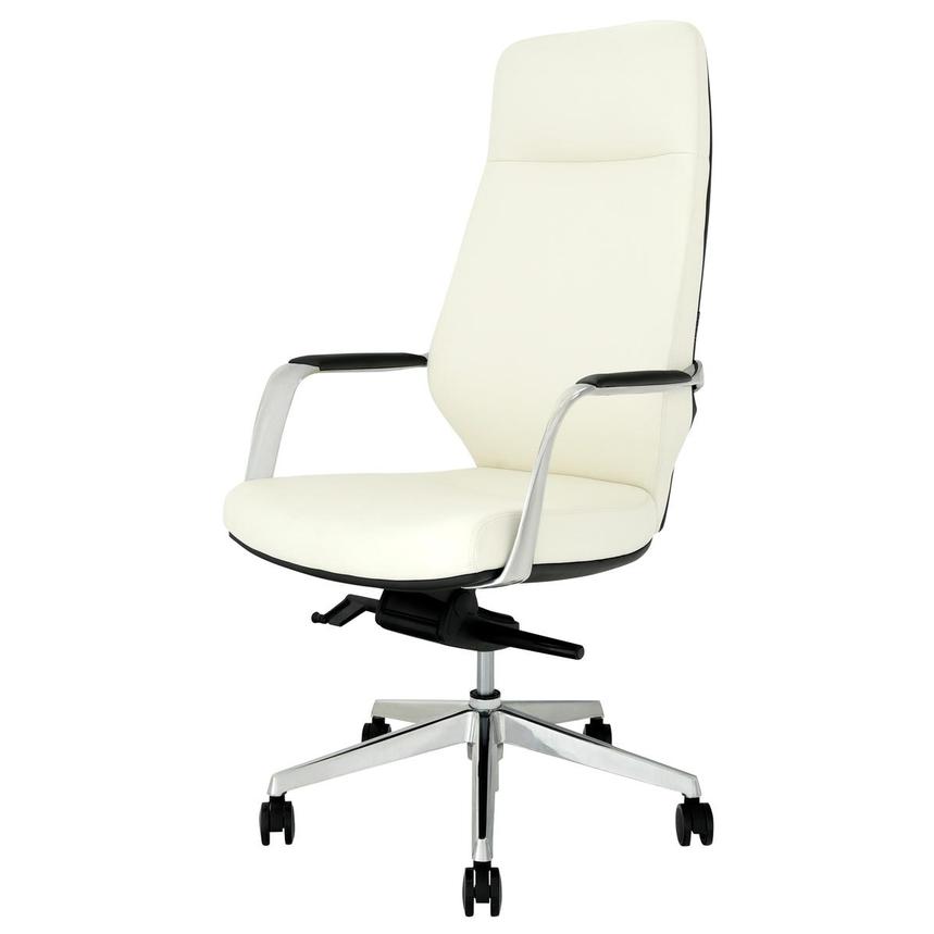 Yoshi White High Back Desk Chair  alternate image, 3 of 8 images.