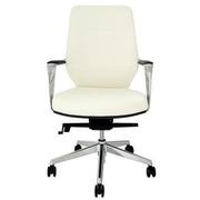 Yoshi White Low Back Desk Chair  main image, 1 of 8 images.