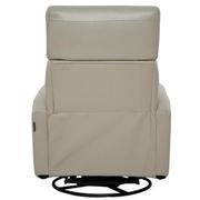 Lucca Cream Leather Power Glider Recliner  alternate image, 6 of 10 images.