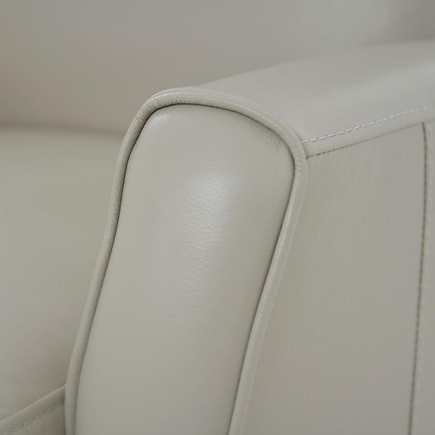 Lucca Cream Leather Power Glider Recliner  alternate image, 7 of 10 images.