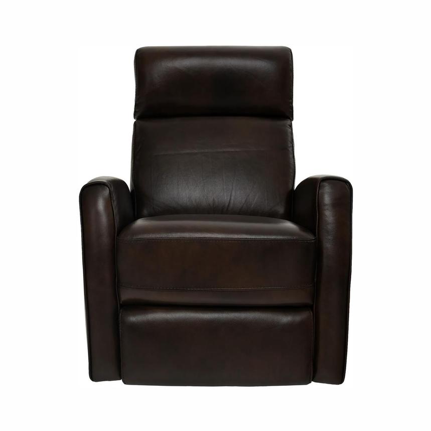 brown leather electric recliner