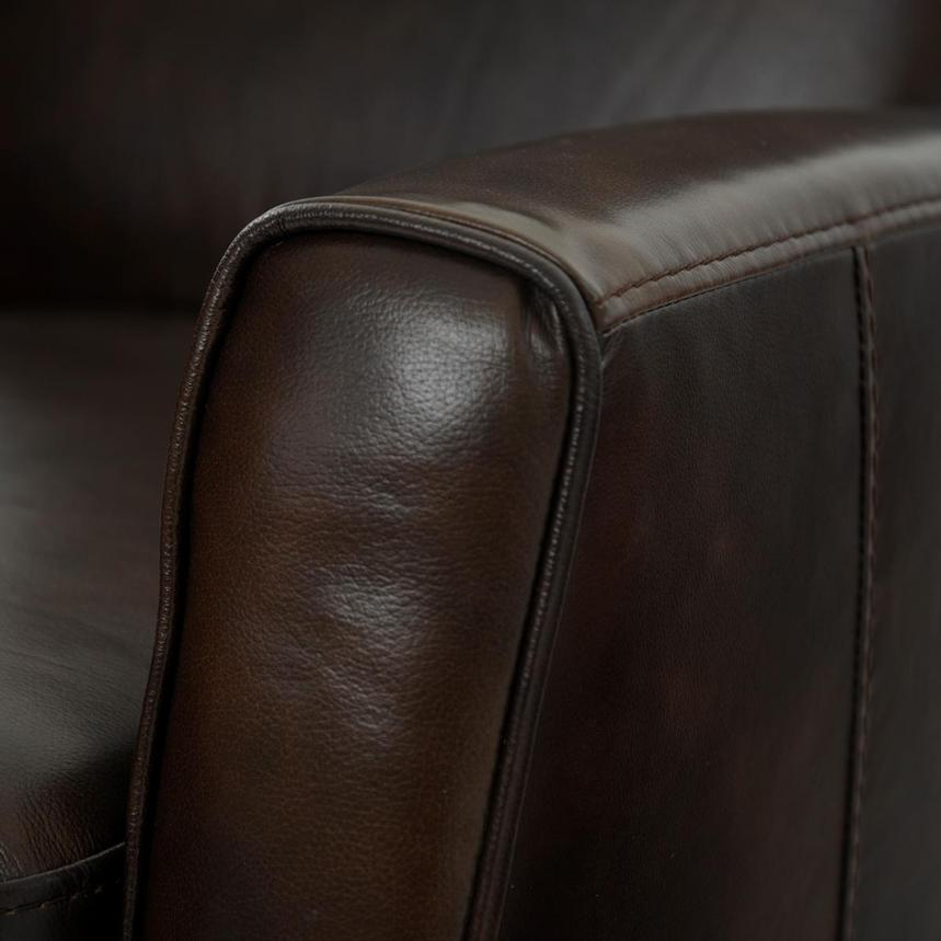 Lucca Brown Leather Power Swivel Glider Recliner  alternate image, 7 of 10 images.