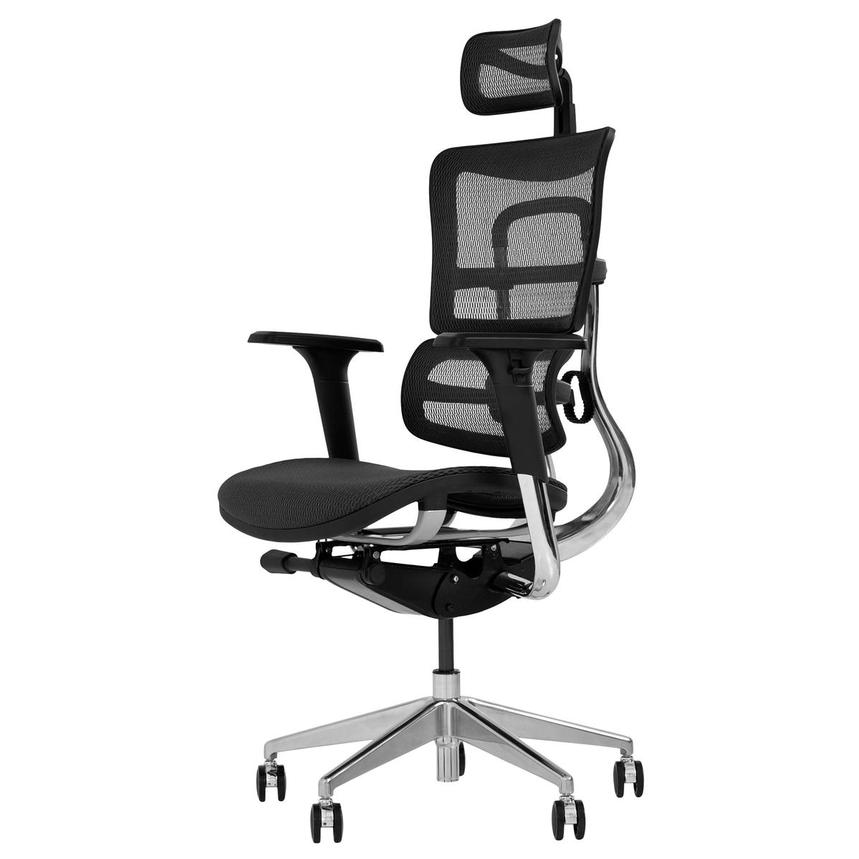 Arsenio Black High Back Desk Chair  alternate image, 4 of 13 images.