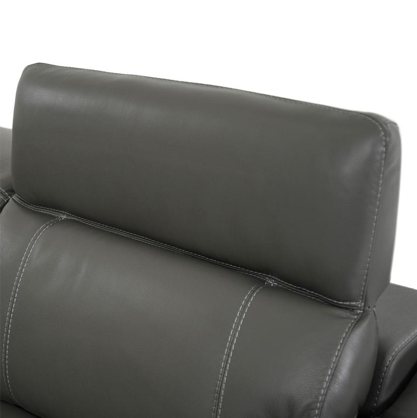 Austin Dark Gray Leather Power Reclining Sectional with 5PCS/2PWR  alternate image, 6 of 9 images.