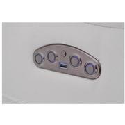 Austin Light Gray Leather Power Reclining Sectional with 6PCS/3PWR  alternate image, 9 of 11 images.