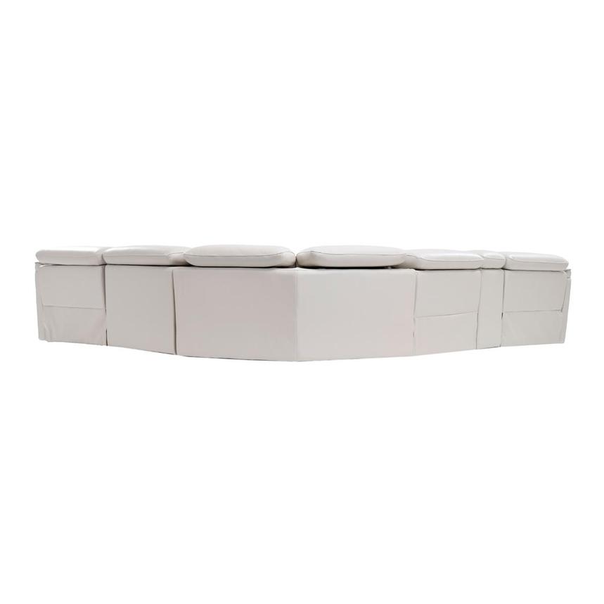 Austin Light Gray Leather Power Reclining Sectional with 6PCS/3PWR alternate image, 6 of 11 images.
