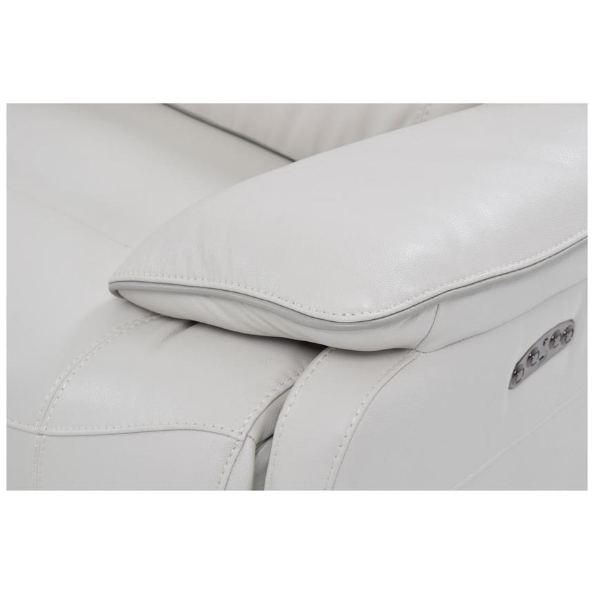 Austin Light Gray Leather Power Reclining Sectional with 4PCS/2PWR alternate image, 6 of 9 images.
