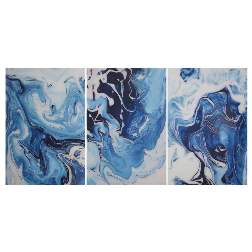 Azure Set of 3 Acrylic Wall Art main image, 1 of 3 images.
