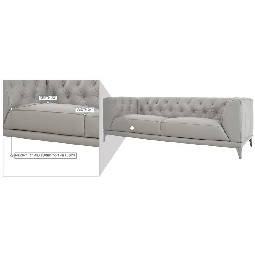 Diana Gray Leather Sofa El Dorado Furniture