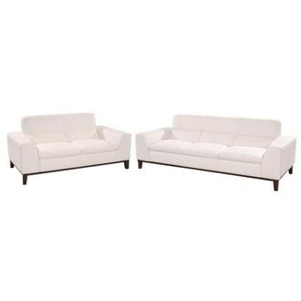 Milani White 2-Piece Living Room Set