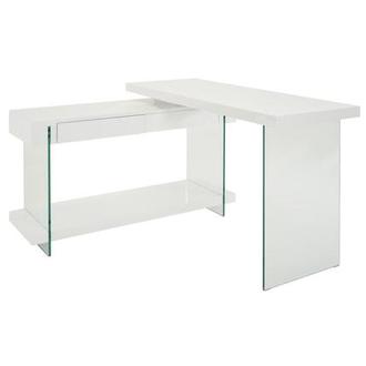 Cherish White L-Shaped Desk