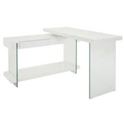 Cherish White L-Shaped Desk  main image, 1 of 10 images.
