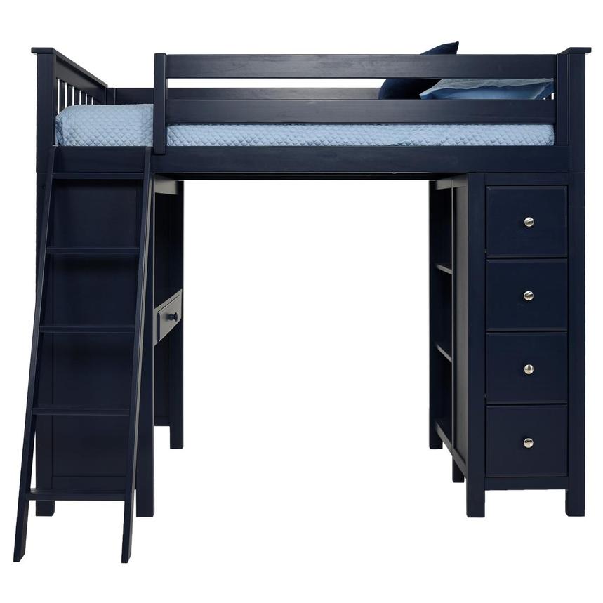 Haus Blue Twin Loft Bed W Desk Chest, Navy Blue Bunk Beds Twin