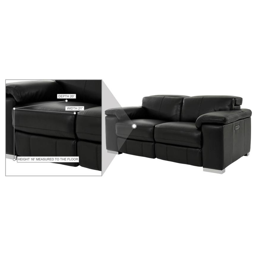 Charlie Black Leather Power Reclining Loveseat  alternate image, 11 of 12 images.