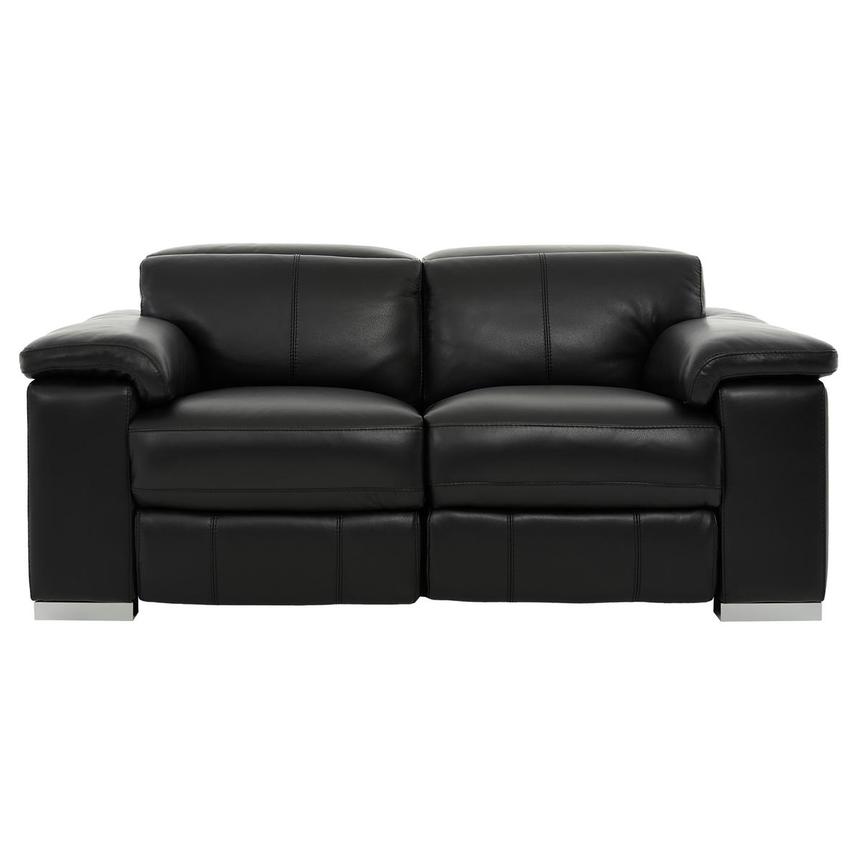 Charlie Black Leather Power Reclining Loveseat  main image, 1 of 12 images.