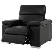 Charlie Black Leather Power Recliner  alternate image, 3 of 12 images.