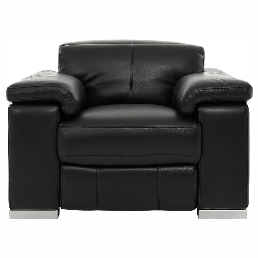 Charlie Black Leather Power Recliner  main image, 1 of 12 images.