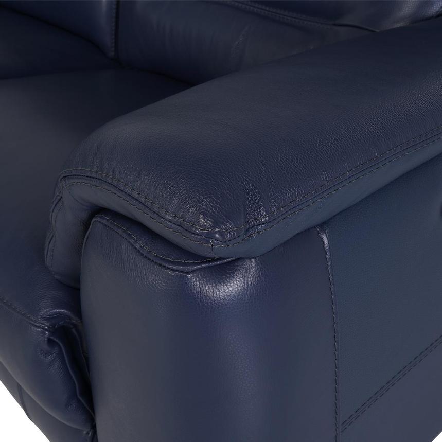 Anabel Blue Leather Power Reclining Sectional with 5PCS/2PWR  alternate image, 5 of 7 images.