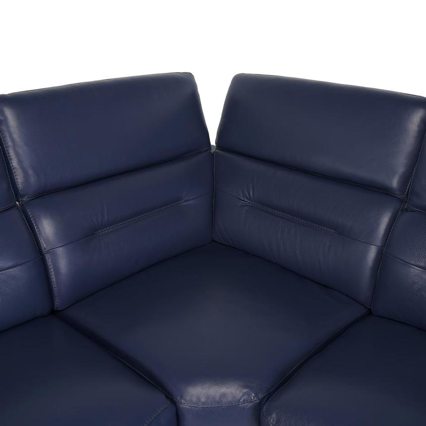 Anabel Blue Leather Power Reclining Sectional with 5PCS/3PWR  alternate image, 3 of 7 images.