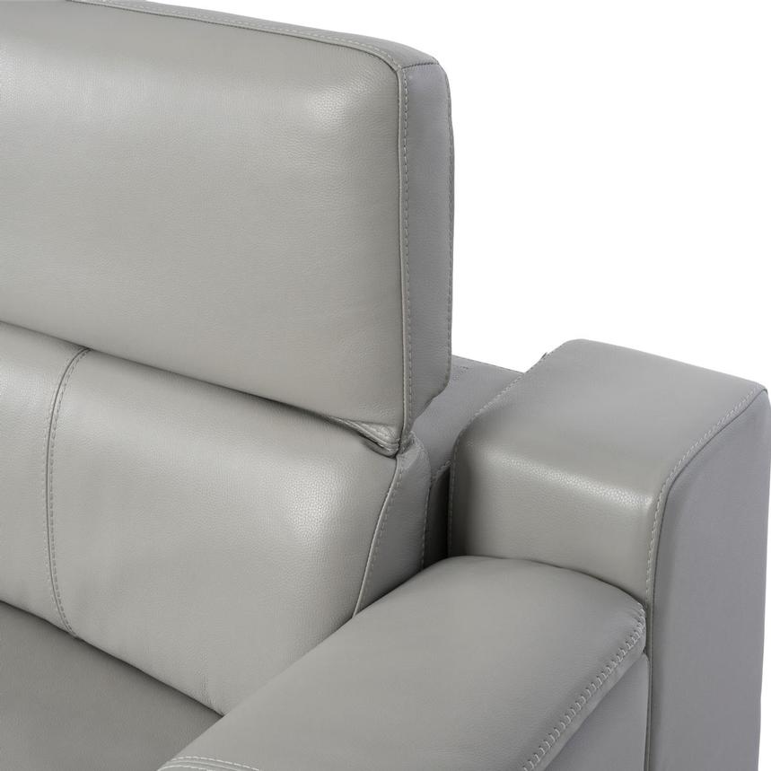 Davis 2.0 Silver Leather Power Reclining Sectional with 5PCS/2PWR  alternate image, 8 of 12 images.