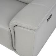 Davis 2.0 Silver Leather Power Reclining Sectional with 5PCS/2PWR  alternate image, 10 of 12 images.