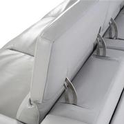 Davis 2.0 Silver Leather Power Reclining Sectional with 6PCS/2PWR  alternate image, 9 of 12 images.