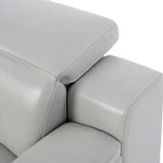 Davis 2.0 Silver Leather Power Reclining Sectional with 4PCS/2PWR  alternate image, 5 of 10 images.