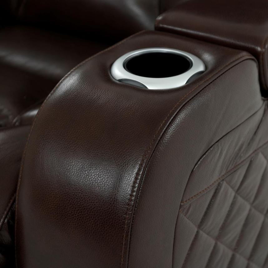 Gio Brown Leather Power Recliner  alternate image, 8 of 14 images.