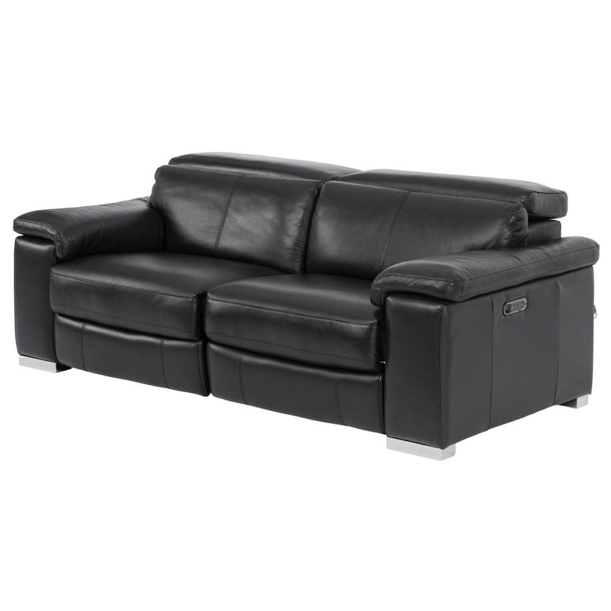 Charlie Black Leather Power Reclining Loveseat alternate image, 3 of 8 images.