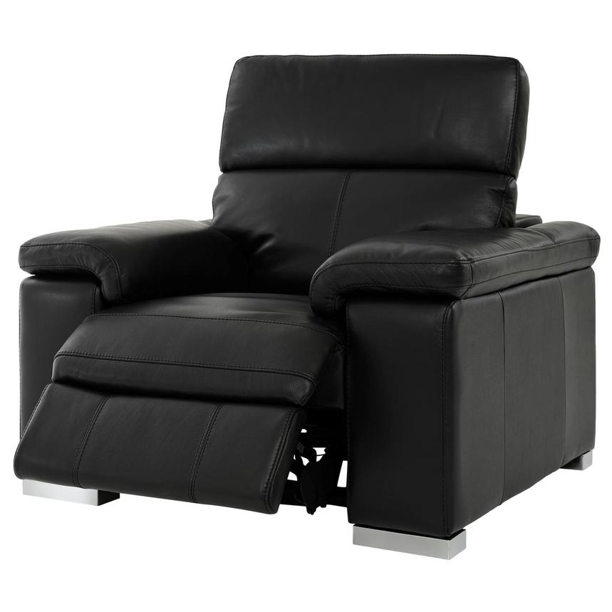 Charlie Black Leather Power Recliner alternate image, 3 of 12 images.