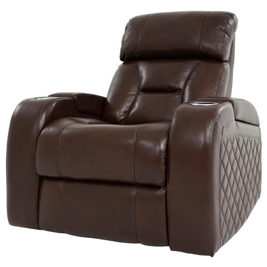 Gio Brown Leather Power Recliner El Dorado Furniture