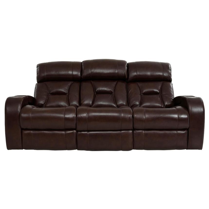Gio Brown Leather Power Reclining Sofa, Art Van Leather Sofa
