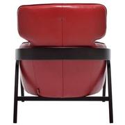 Arlene Red Leather Accent Chair  alternate image, 4 of 8 images.