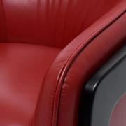 Arlene Red Leather Accent Chair  alternate image, 6 of 8 images.
