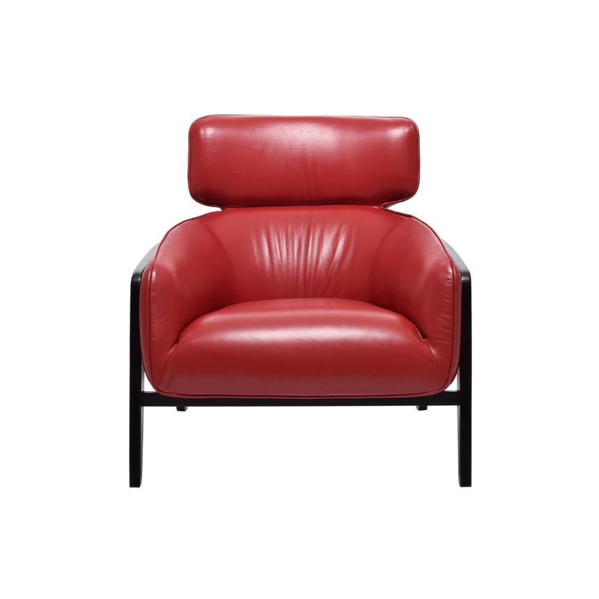 Irene Ii Red Leather Accent Chair El, Accent Chairs Leather